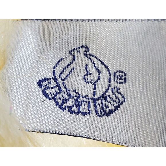 People Pals Bunny Rabbit Plush Furry Yellow Purple Easter Spring 18" Vintage - Picture 8 of 10